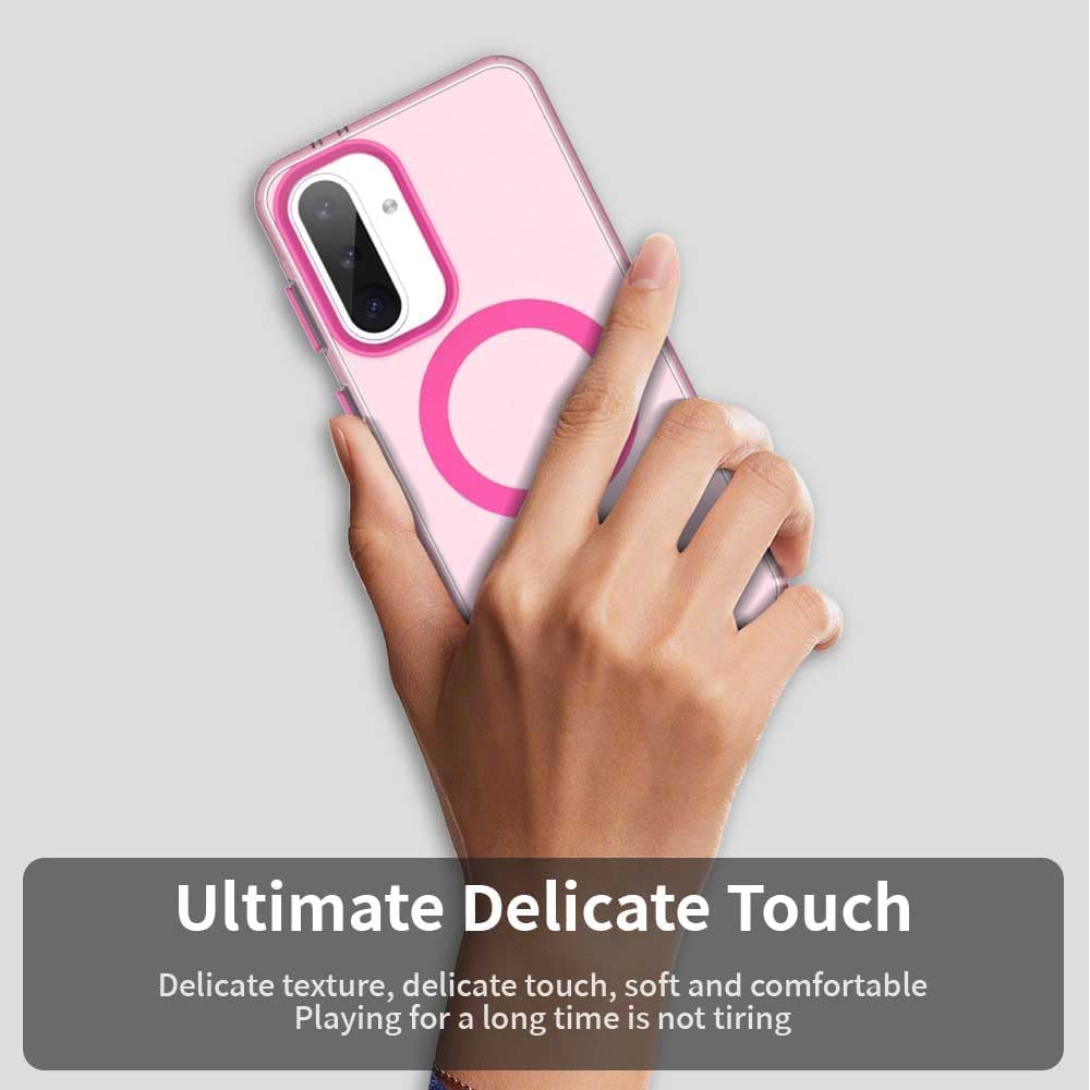 iTape TPU magnetic candy color mobile phone case for Samsung Galaxy A56 5G, supports wireless charging, four-corner airbag protection, military anti-fall mobile phone case Orange