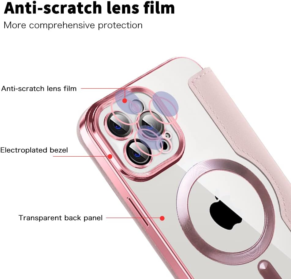 Wallet phone case suitable for iPhone 11 Pro max with [Credit Card Holder][RFID Blocking], compatible with magnetic wireless charging Blue
