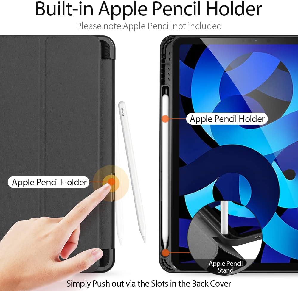 Magnetic Case for iPad Air 13-inch(2025）（2024） - [Built-in Pen Holder] Multi-angle Viewing Hard Shell Smart Stand Case, Auto Sleep\/Wake