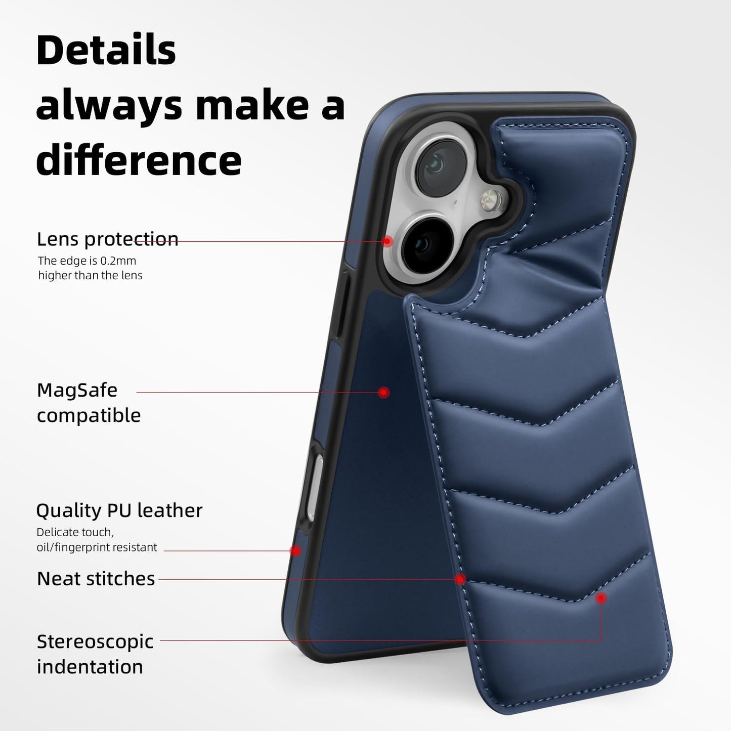 Lycra Down Phone Case for iPhone 16 Plus with [Credit Card Holder] [RFID] Invisible Flip Holder, Magnetic car mount, waterproof and drop-proof, comfortable to hold Green