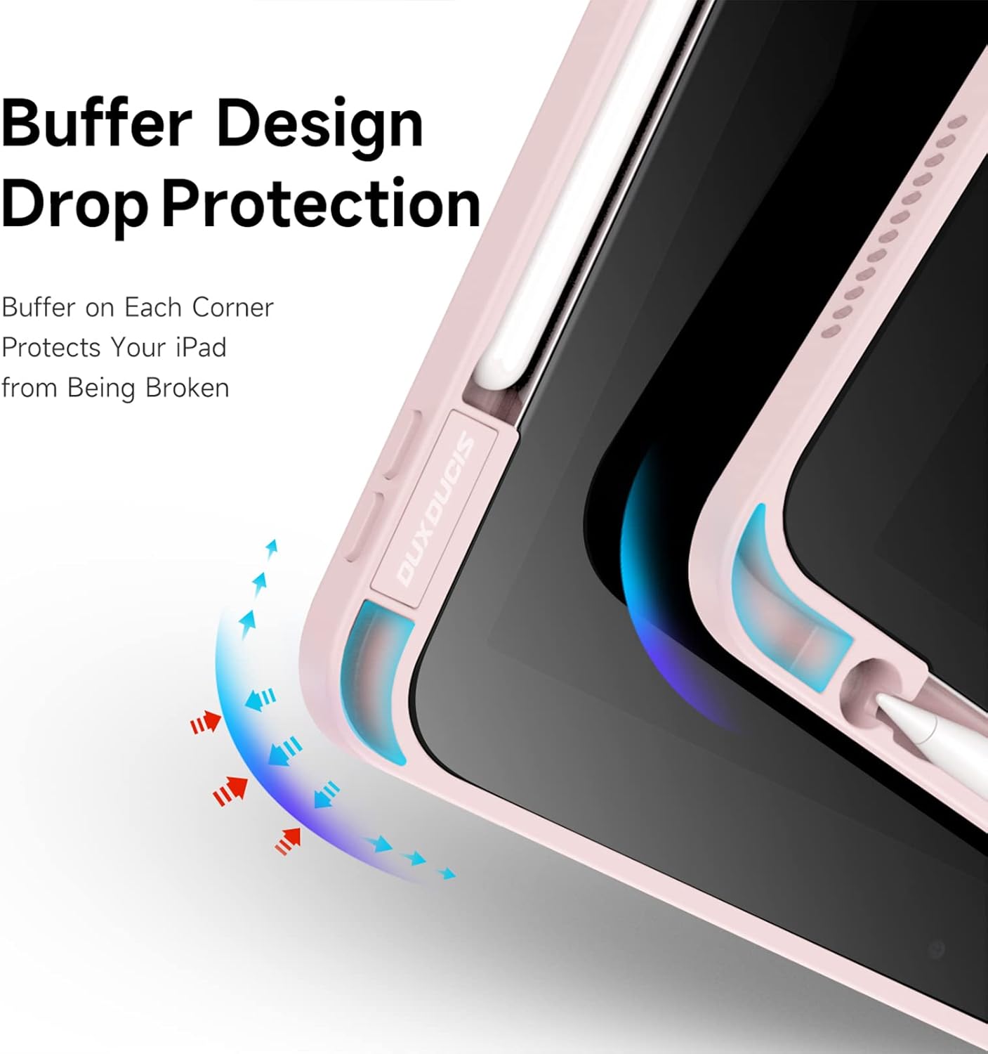 Magnetic protective case for Apple iPad Air 11 (2025), [Stand function] Ultra-thin smart case with automatic sleep wake function Pink