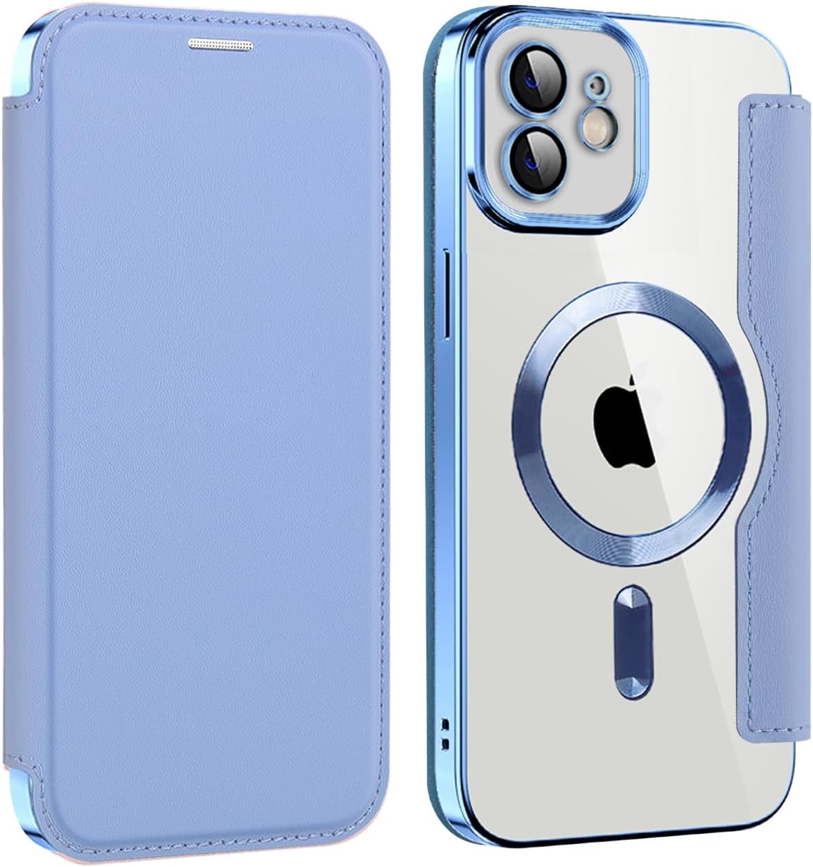 Wallet phone case suitable for iPhone 11 with [Credit Card Holder][RFID Blocking], compatible with magnetic wireless charging Green