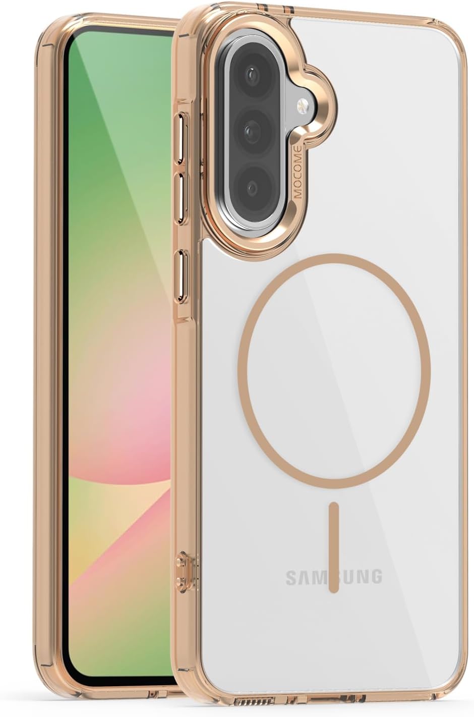 iTape Magnetic transparent phone case for Samsung Galaxy A36, supports wireless charging, military-grade drop-proof, compatible with Samsung Galaxy A36 Car magnetic bracket