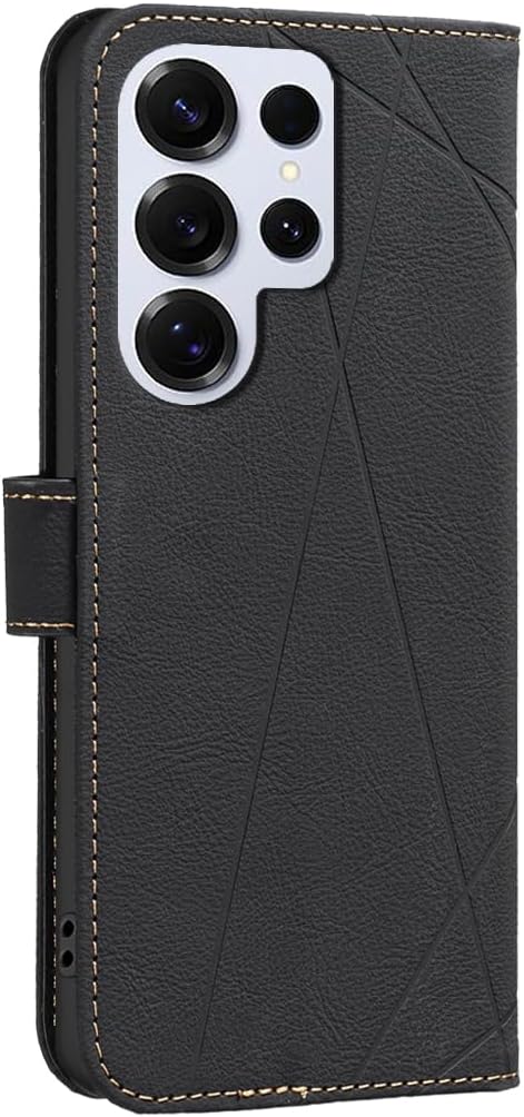 iTape Wallet phone case for Samsung Galaxy S25 Ultra, RFID anti-theft wallet, pressed edge leather case flip cover stand Red