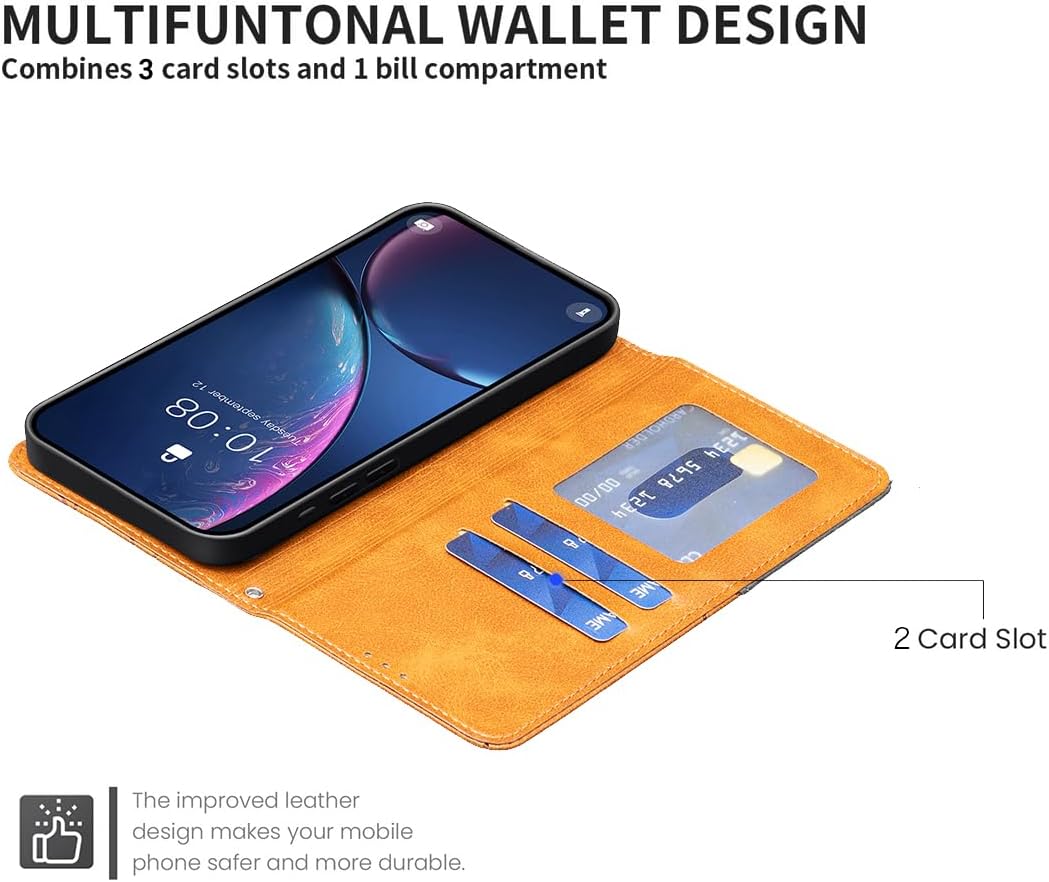 iTape Magnetic diamond-shaped leather phone case for Samsung Galaxy S25 Edge, magnetic closure wallet-style case, flip-top stand, provides shockproof protection Gray