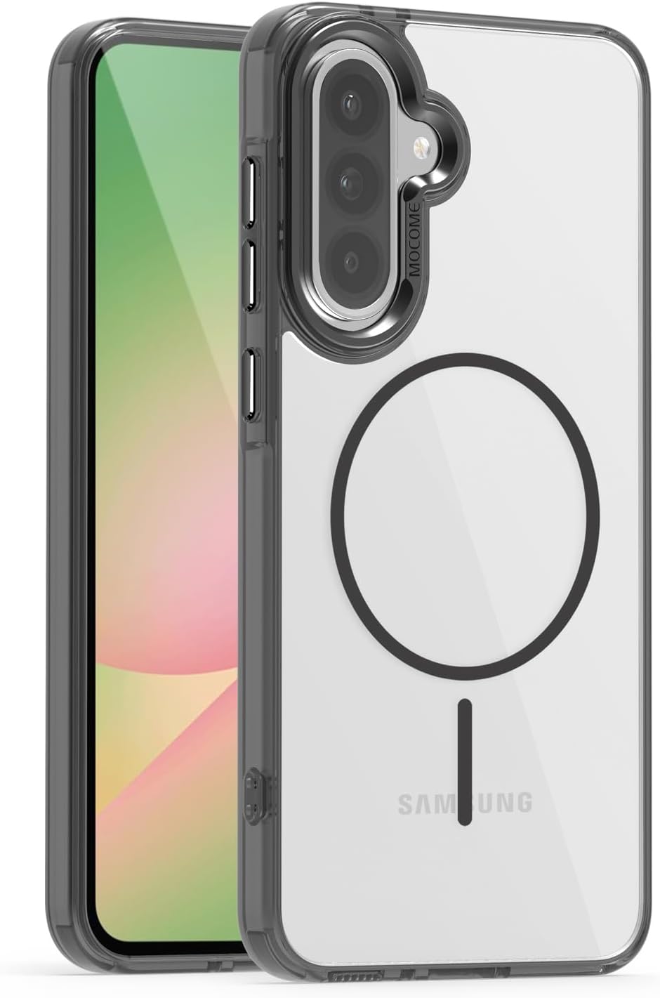 iTape Magnetic transparent phone case for Samsung Galaxy A36, supports wireless charging, military-grade drop-proof, compatible with Samsung Galaxy A36 Car magnetic bracket
