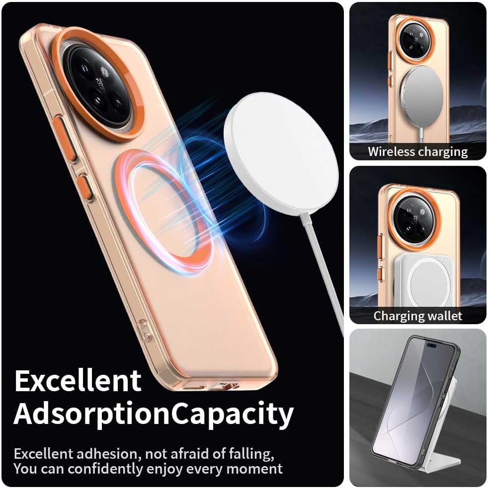 iTape TPU candy phone case for Xiaomi 14 Civi, supports wireless charging, four-corner airbag protection, military anti-fall phone case Green
