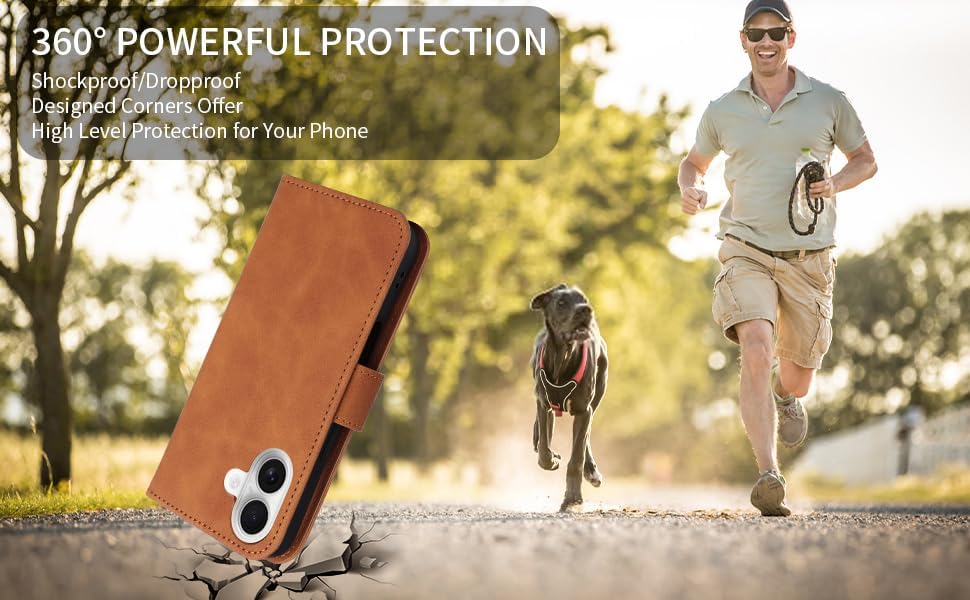 iTape Mobile phone case compatible with Samsung Galaxy A25 5G. Soft touch flip holder credit card slot wallet phone case, shockproof and drop-proof Brown