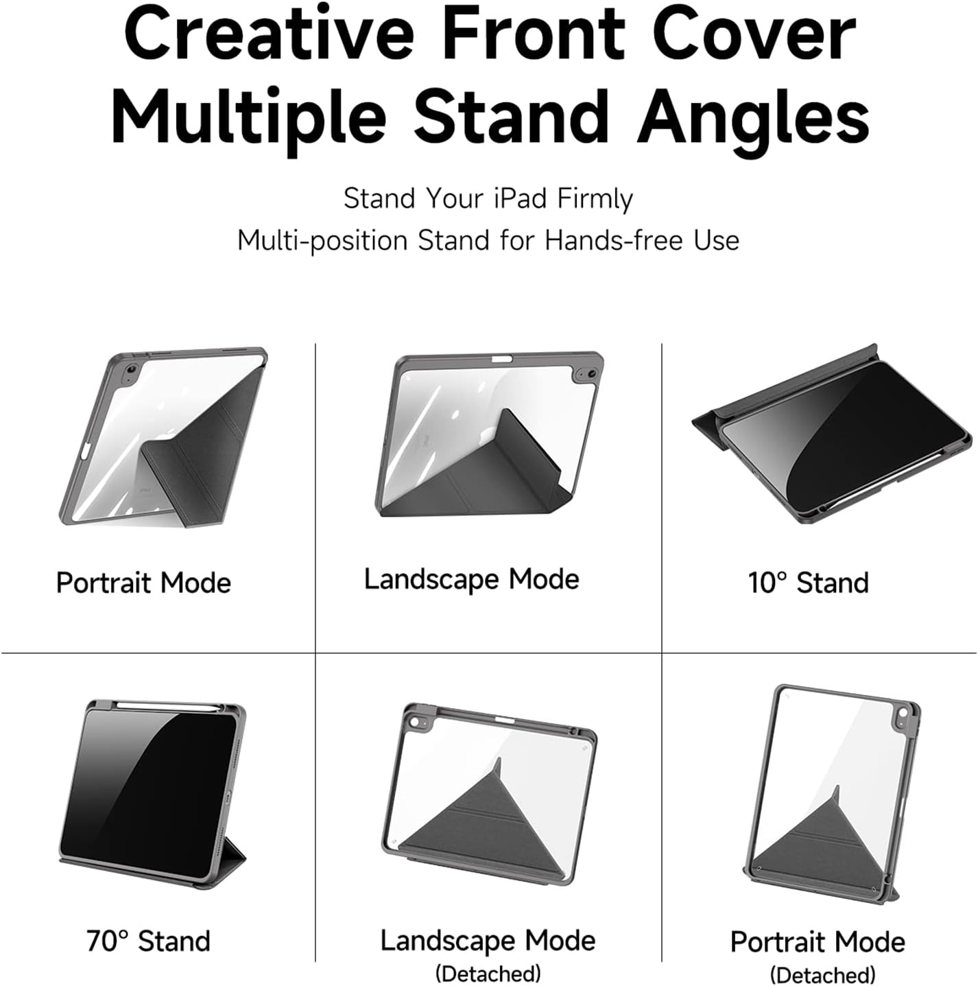 Magnetic protective case for Apple iPad Air 11 (2025), [Stand function] Ultra-thin smart case with automatic sleep wake function Pink