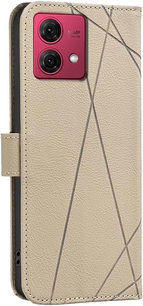 iTape Wallet phone case for Motorola Moto G84, RFID anti-theft wallet, pressed edge leather case flip cover stand