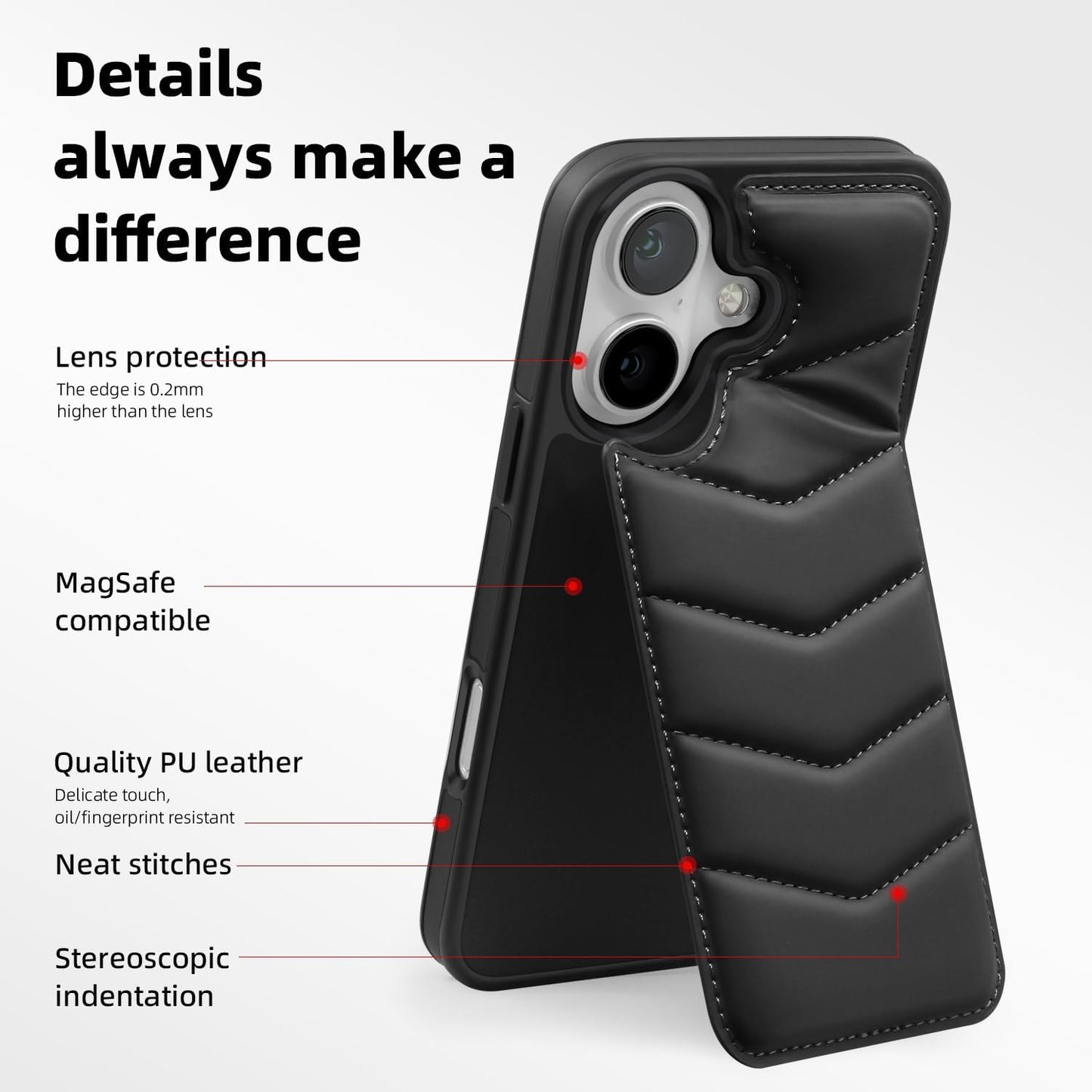 Lycra Down Phone Case for iPhone 16 Plus with [Credit Card Holder] [RFID] Invisible Flip Holder, Magnetic car mount, waterproof and drop-proof, comfortable to hold Green