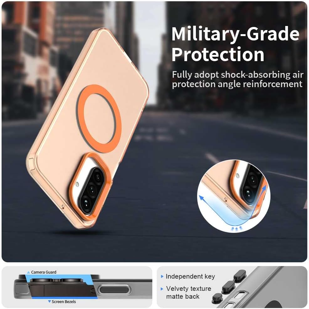 iTape TPU magnetic candy color mobile phone case for Samsung Galaxy A26 5G, supports wireless charging, four-corner airbag protection, military anti-fall mobile phone case Purple