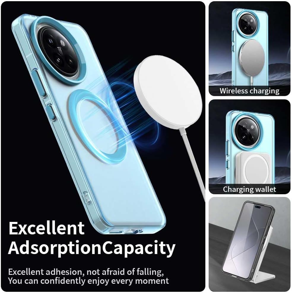 iTape TPU candy phone case for Xiaomi 14 Civi, supports wireless charging, four-corner airbag protection, military anti-fall phone case Green