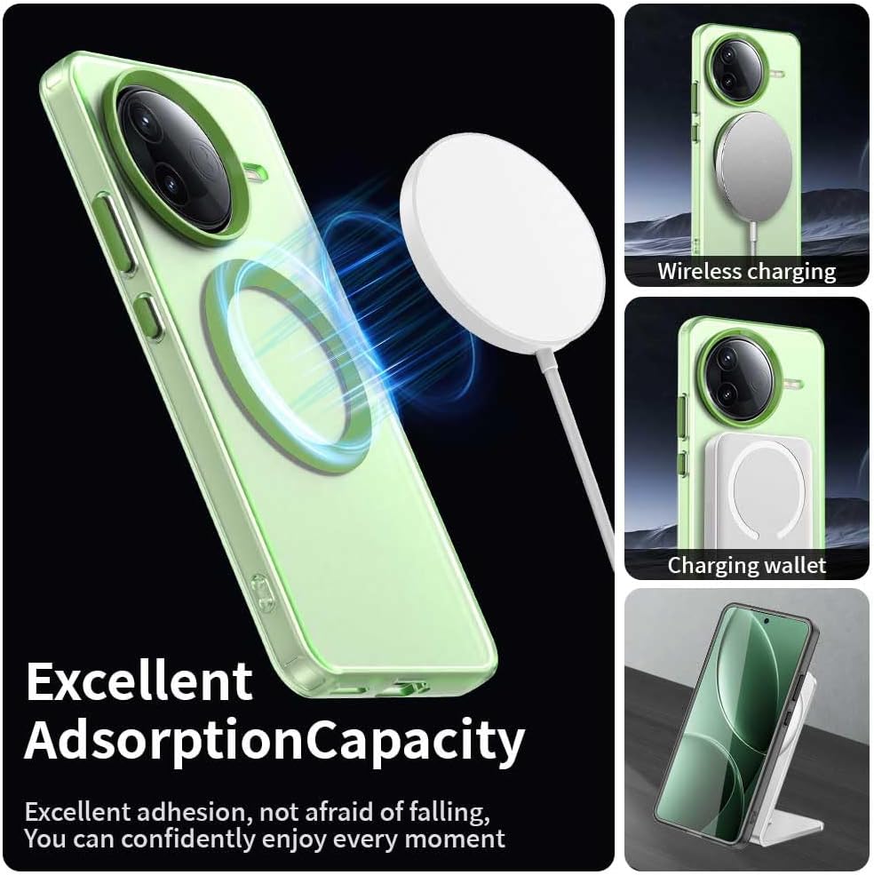 iTape TPU magnetic candy color mobile phone case for Xiaomi Redmi K80, supports wireless charging, four-corner airbag protection, military anti-fall mobile phone case Purple
