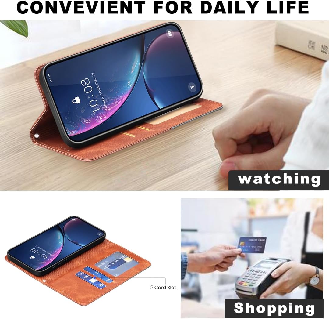 iTape Magnetic diamond-shaped leather phone case for Samsung Galaxy S25 Edge, magnetic closure wallet-style case, flip-top stand, provides shockproof protection Gray