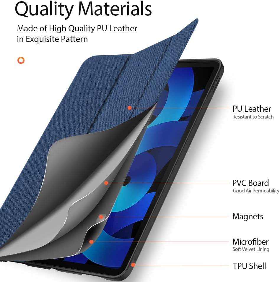Magnetic Case for iPad Air 13-inch(2025）（2024） - [Built-in Pen Holder] Multi-angle Viewing Hard Shell Smart Stand Case, Auto Sleep\/Wake