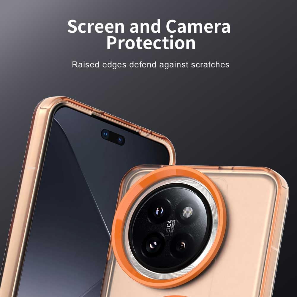 iTape TPU candy phone case for Xiaomi 14 Civi, supports wireless charging, four-corner airbag protection, military anti-fall phone case Green