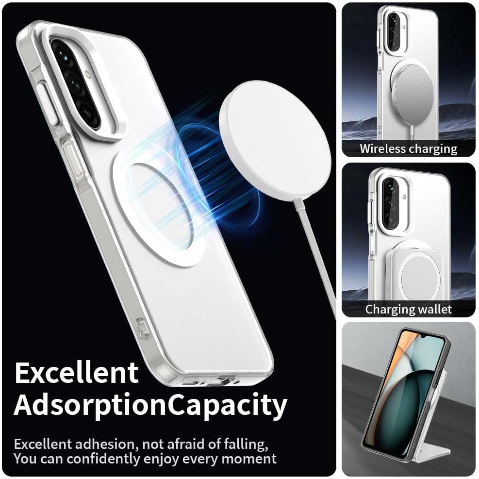 iTape TPU magnetic candy color mobile phone case for Samsung Galaxy A26 5G, supports wireless charging, four-corner airbag protection, military anti-fall mobile phone case Purple