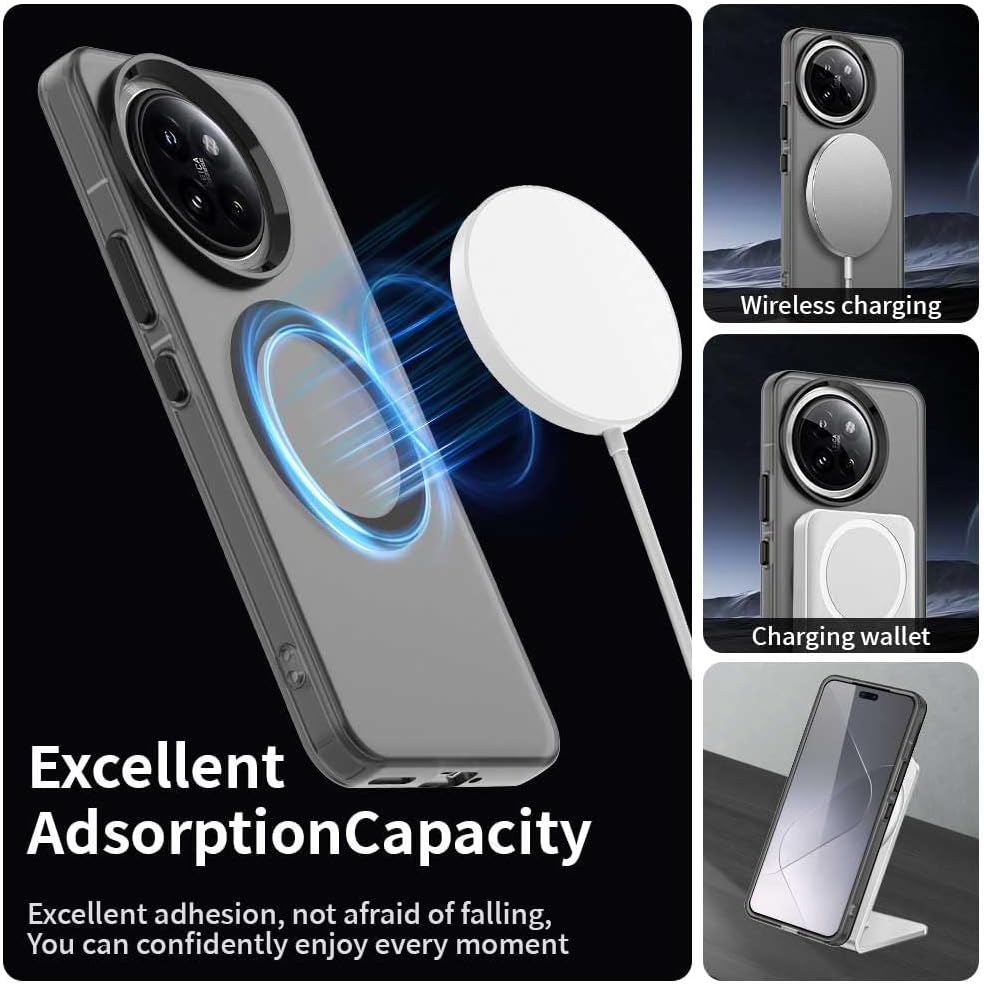 iTape TPU candy phone case for Xiaomi 14 Civi, supports wireless charging, four-corner airbag protection, military anti-fall phone case Green