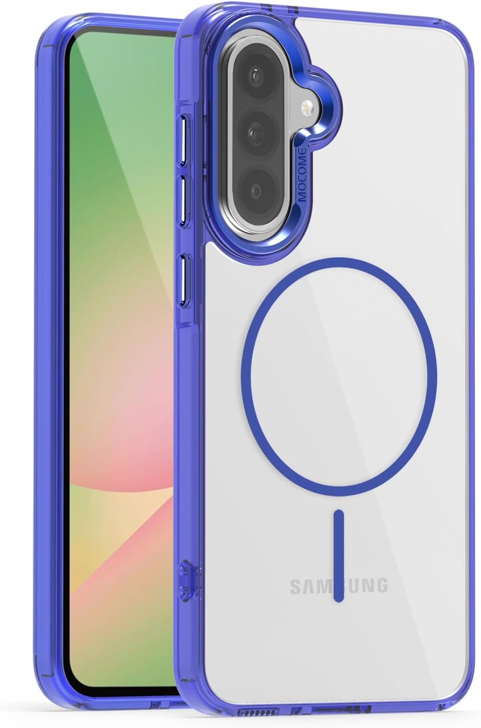 iTape Magnetic transparent phone case for Samsung Galaxy A36, supports wireless charging, military-grade drop-proof, compatible with Samsung Galaxy A36 Car magnetic bracket