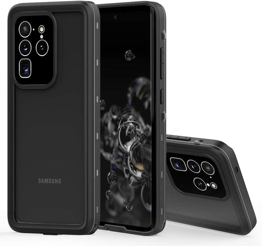 Samsung Galaxy S20 Ultra waterproof phone case, all-inclusive case, built-in screen protection 360° full body heavy duty shockproof IP68 underwater phone case for Galaxy S20 Ultra, free lanyard