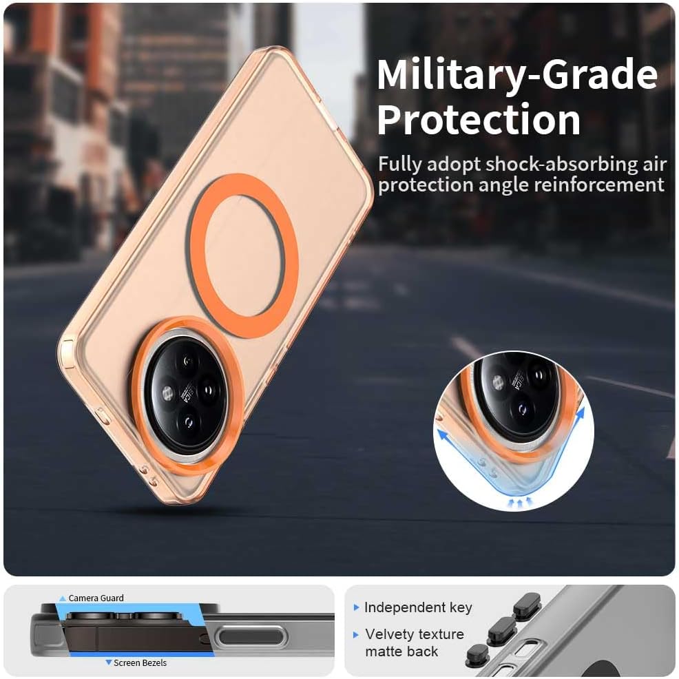 iTape TPU candy phone case for Xiaomi 14 Civi, supports wireless charging, four-corner airbag protection, military anti-fall phone case Green