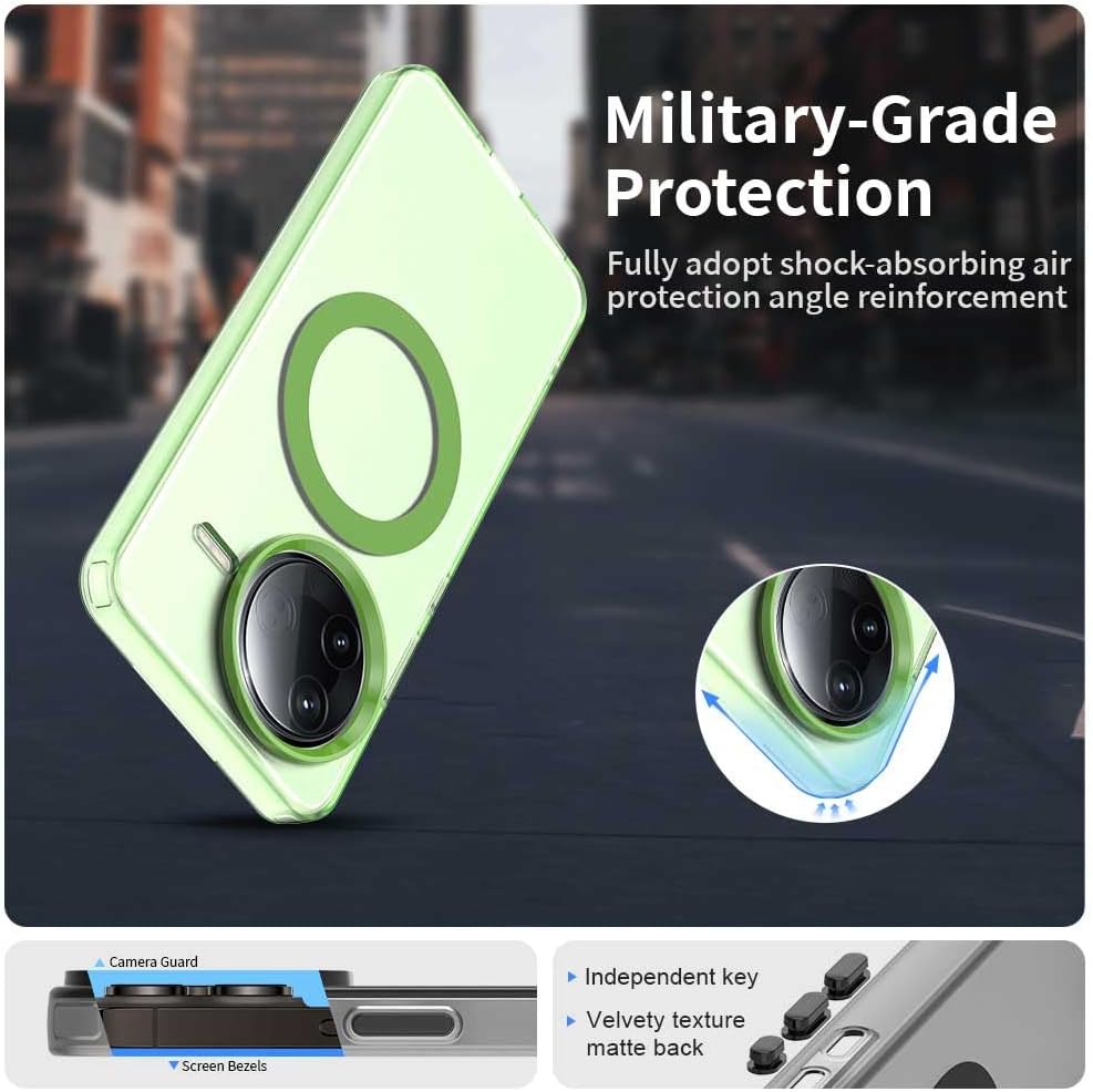 iTape TPU magnetic candy color mobile phone case for Xiaomi Redmi K80, supports wireless charging, four-corner airbag protection, military anti-fall mobile phone case Purple