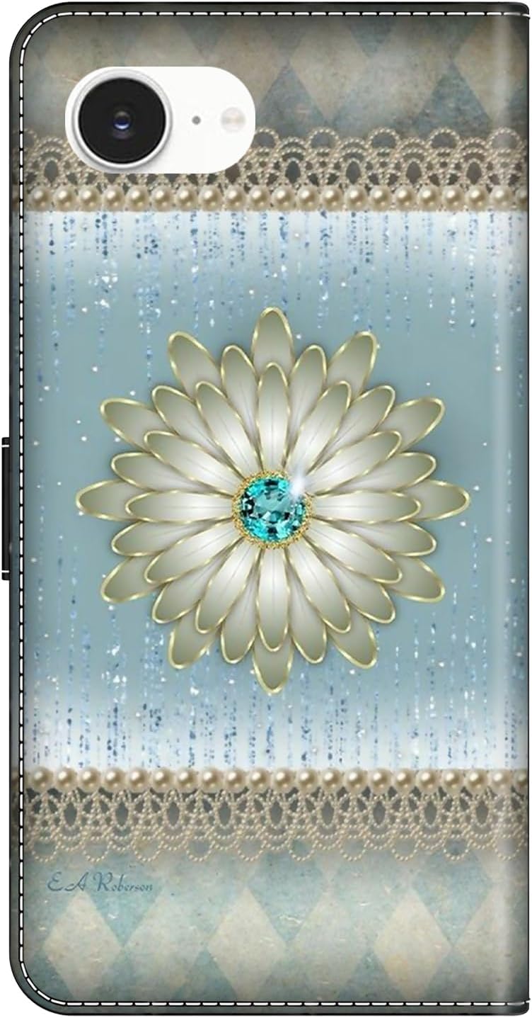 Graffiti wallet phone case for iPhone 16E, shockproof phone case, card slot wallet, flip stand phone case Mandala animal feather pattern