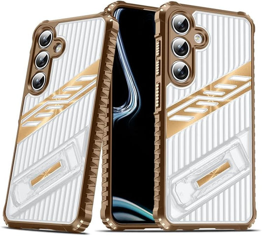 iTape Four-corner airbag anti-fall mobile phone case suitable for Samsung Galaxy S24 FE, invisible folding bracket, suitable for Samsung Galaxy S24 FE
