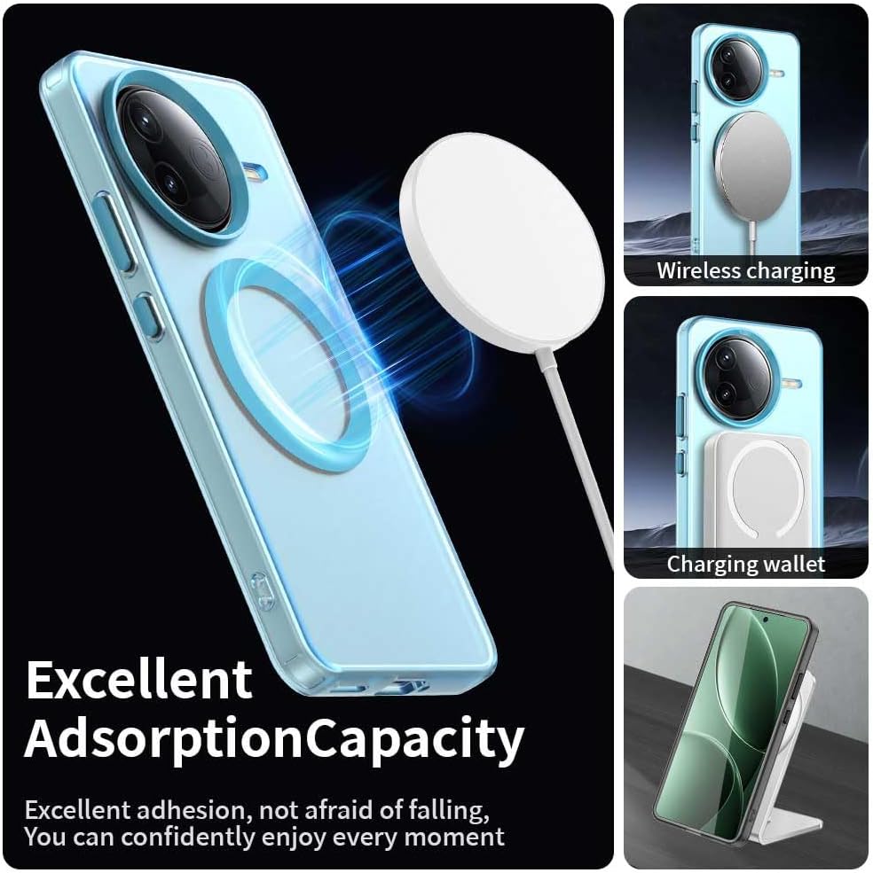 iTape TPU magnetic candy color mobile phone case for Xiaomi Redmi K80, supports wireless charging, four-corner airbag protection, military anti-fall mobile phone case Purple