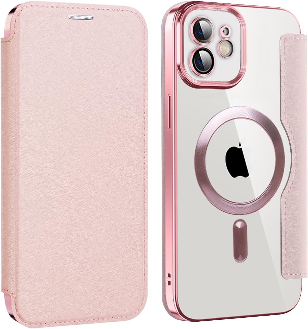 Wallet phone case suitable for iPhone 11 with [Credit Card Holder][RFID Blocking], compatible with magnetic wireless charging Green