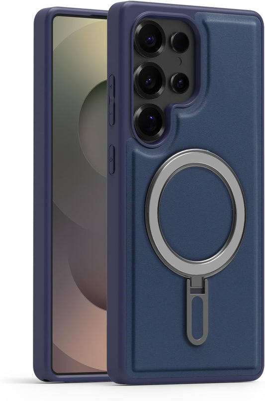 iTape Magnetic phone case for Samsung Galaxy S25 Ultra, silver magnetic ring supports wireless charging, military-grade drop resistance, compatible with Samsung Galaxy S25 Ultra
