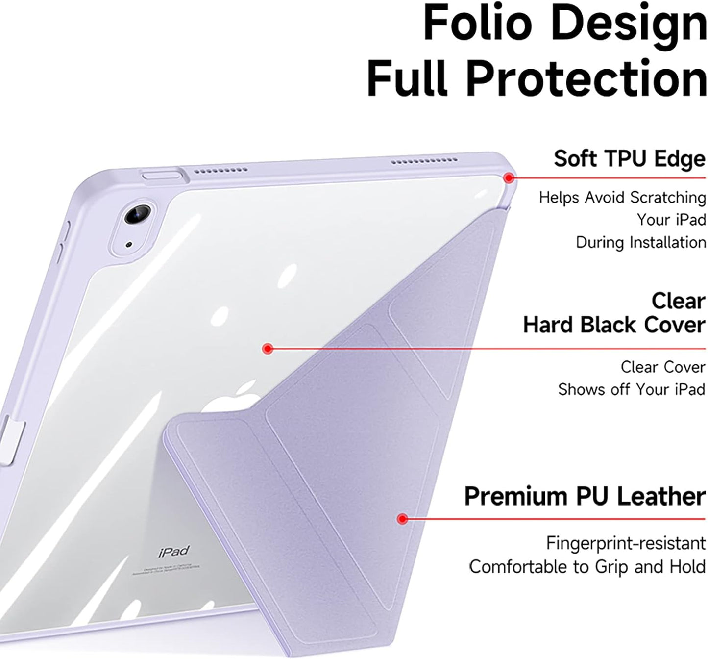 Magnetic protective case for Apple iPad Air 11 (2025), [Stand function] Ultra-thin smart case with automatic sleep wake function Pink