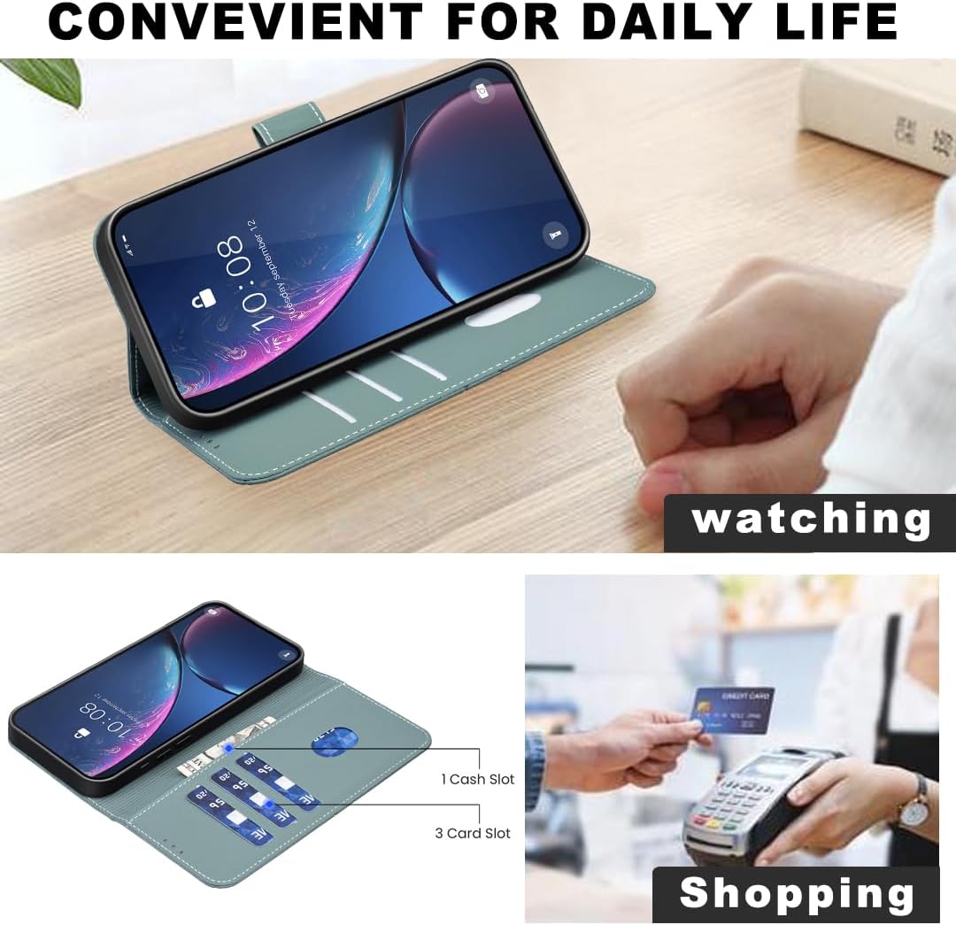 iTape Wallet phone case for Samsung Galaxy S24+, RFID anti-theft wallet, pressed edge leather case flip cover stand Black