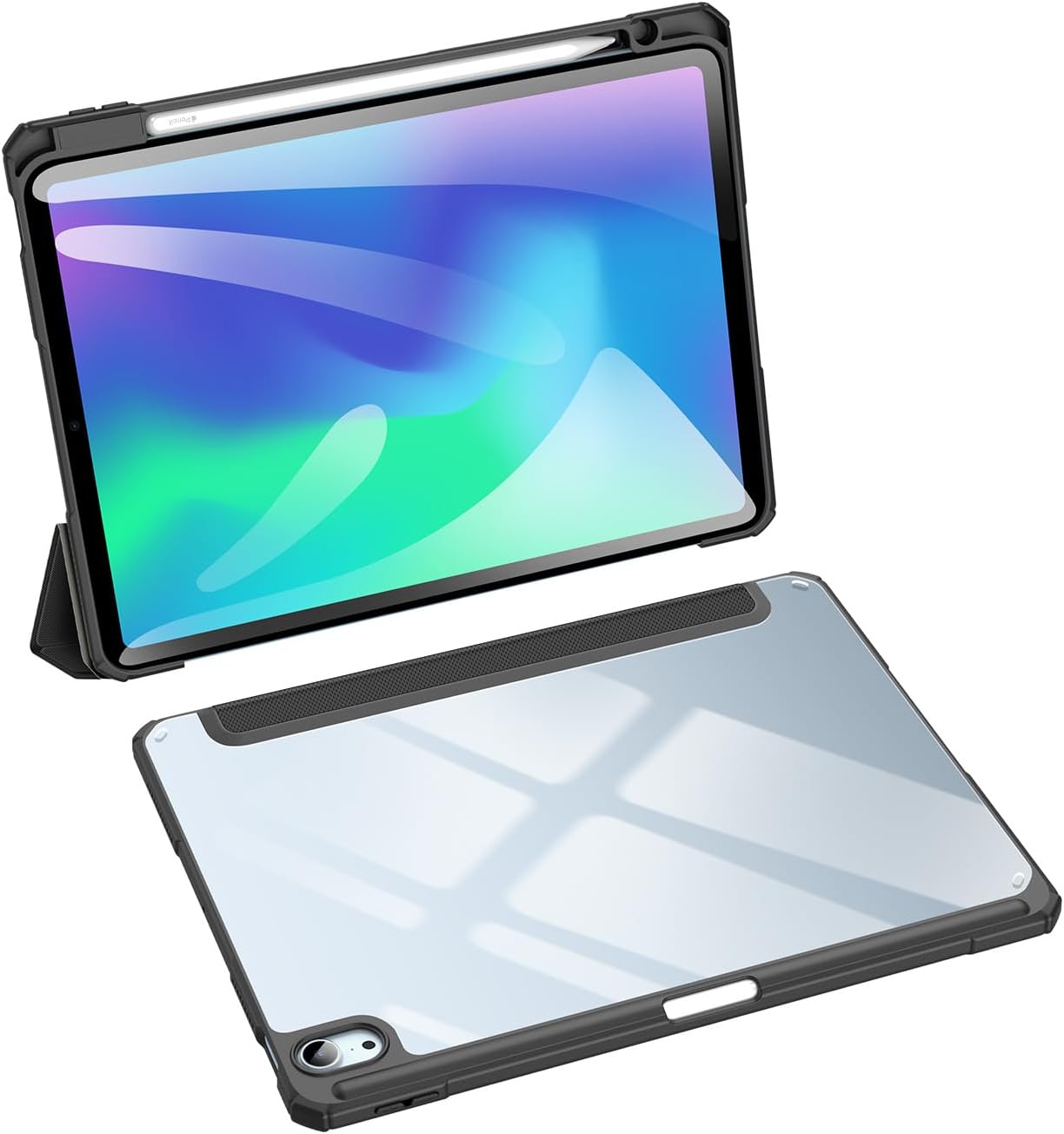 Magnetic Case for Apple iPad Air 11 (2024-2025) [Built-in Pen Holder] Multi-angle Viewing Smart Stand Case, Auto Sleep\/Wake, Four-corner Airbag Protection Blue