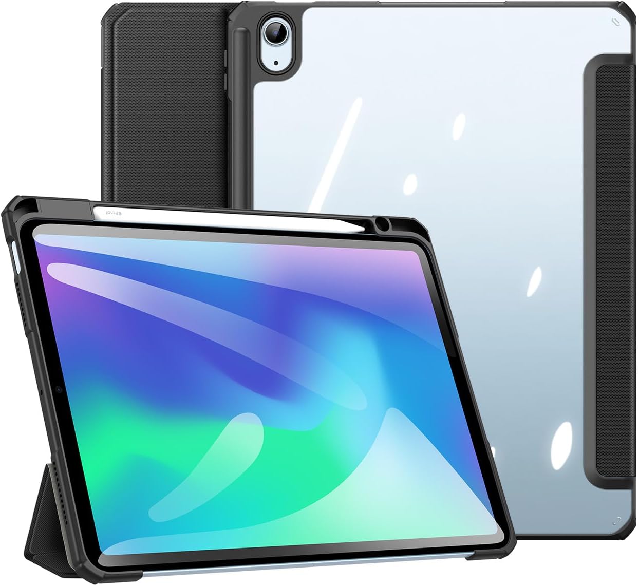 Magnetic Case for Apple iPad Air 11 (2024-2025) [Built-in Pen Holder] Multi-angle Viewing Smart Stand Case, Auto Sleep\/Wake, Four-corner Airbag Protection Blue
