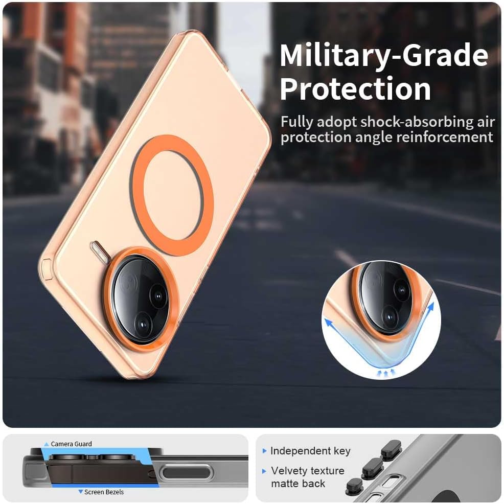 iTape TPU magnetic candy color mobile phone case for Xiaomi Redmi K80, supports wireless charging, four-corner airbag protection, military anti-fall mobile phone case Purple