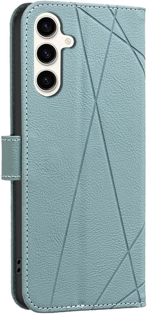 iTape Wallet phone case for Samsung Galaxy A56, RFID anti-theft wallet, pressed edge leather case flip cover stand Green