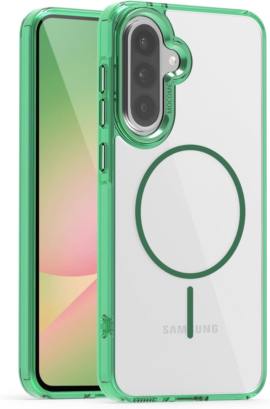 iTape Magnetic transparent phone case for Samsung Galaxy A36, supports wireless charging, military-grade drop-proof, compatible with Samsung Galaxy A36 Car magnetic bracket