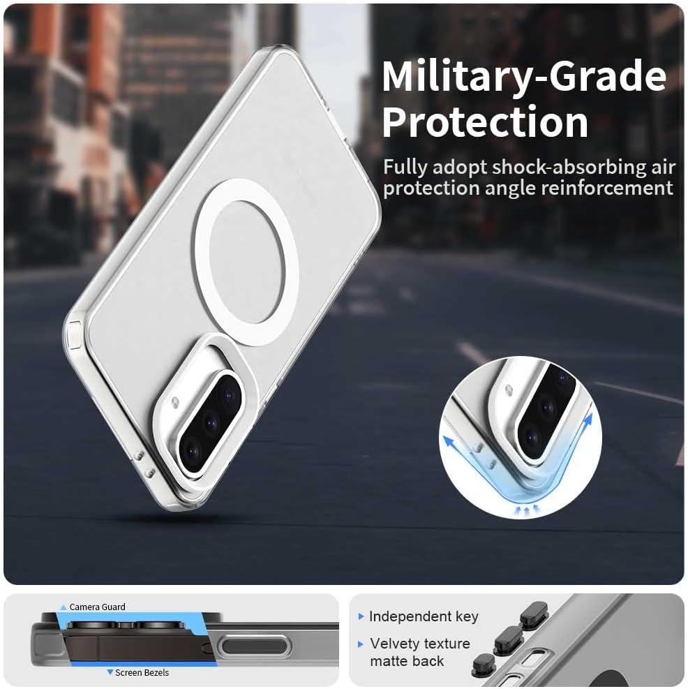 iTape TPU magnetic candy color mobile phone case for Samsung Galaxy A56 5G, supports wireless charging, four-corner airbag protection, military anti-fall mobile phone case Orange