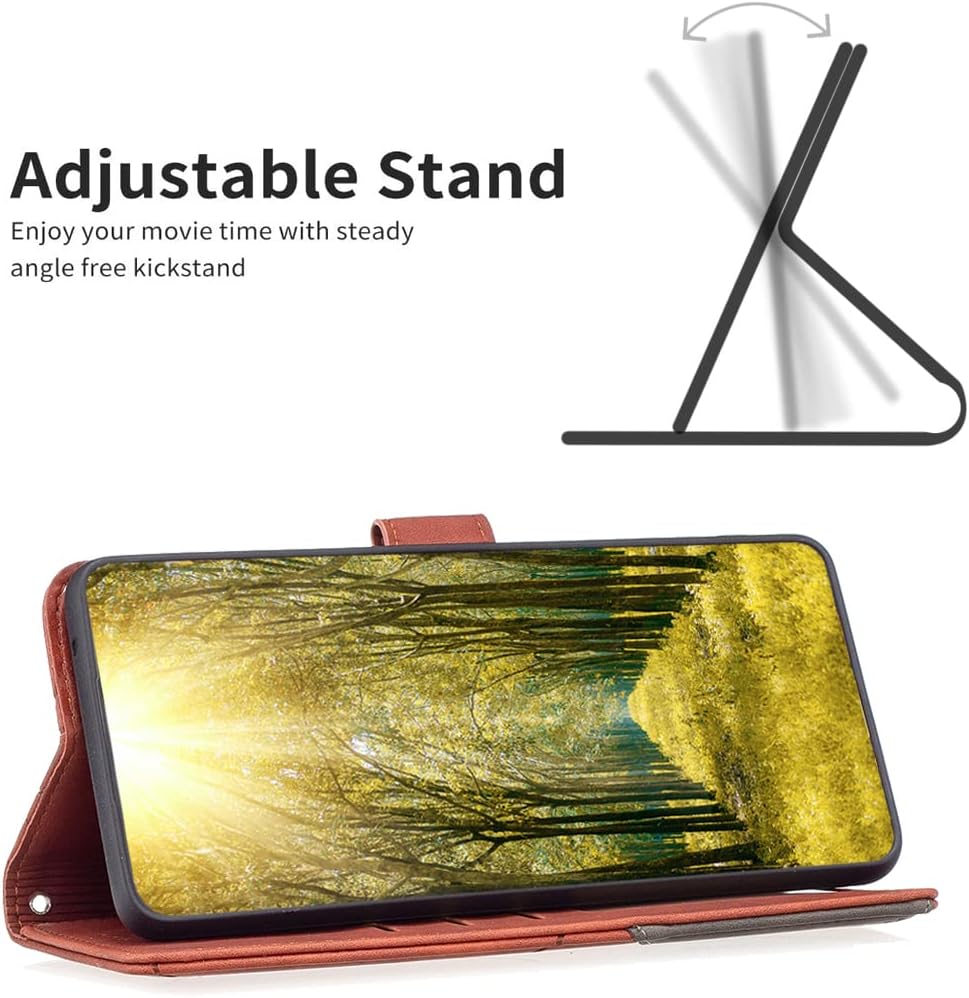 Denim pebbled phone case for iPhone 16E, magnetic buckle wallet case, flip-top stand for shock protection Red
