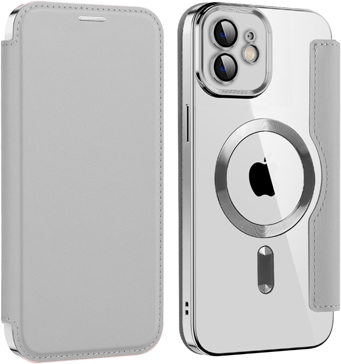 Wallet phone case suitable for iPhone 11 with [Credit Card Holder][RFID Blocking], compatible with magnetic wireless charging Green