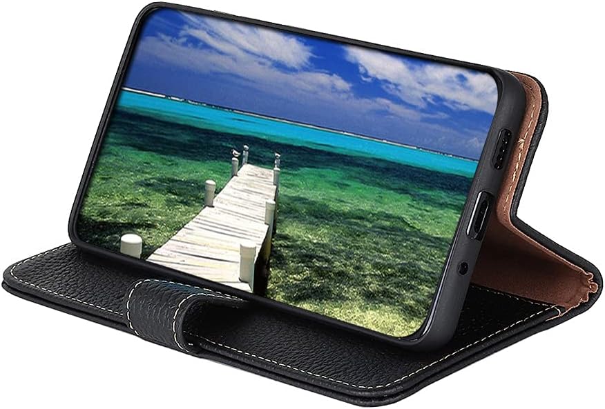 iTape Genuine leather pebbled phone case for Honor 400 Lite, cowhide RFID anti-theft brush phone case with card slot and shockproof flip cover Red