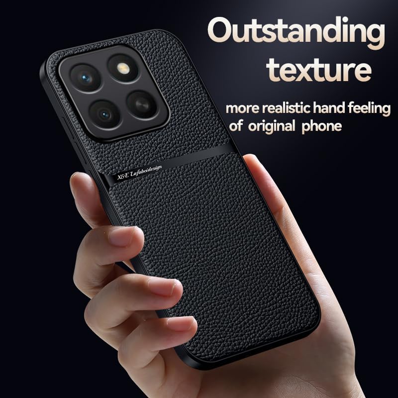 iTape Leather phone case suitable for Honor X8c, soft touch, shockproof, dustproof, anti-slip phone case magnetic car mount Wireless charging navy