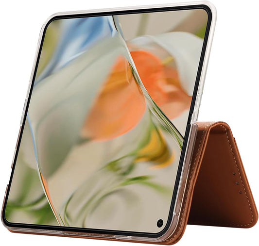 iTape Magnetic Leather Case for Google Pixel 9 Pro Fold, RFID Anti-theft Wallet Phone Case, Multi-Card Slot Magnetic Flip Cover