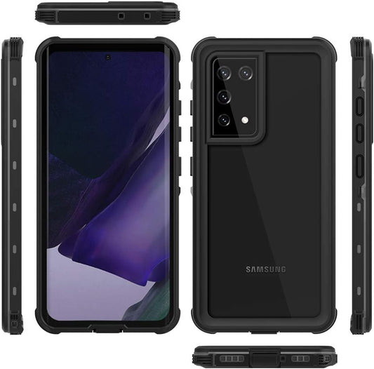 Waterproof Phone Case for Samsung Galaxy S21 ultra, Full Coverage Shell, Built-in Screen Protection 360° Full Body Heavy Duty Shockproof IP68 Underwater Phone Case for Galaxy S21 ultra, Lanyard