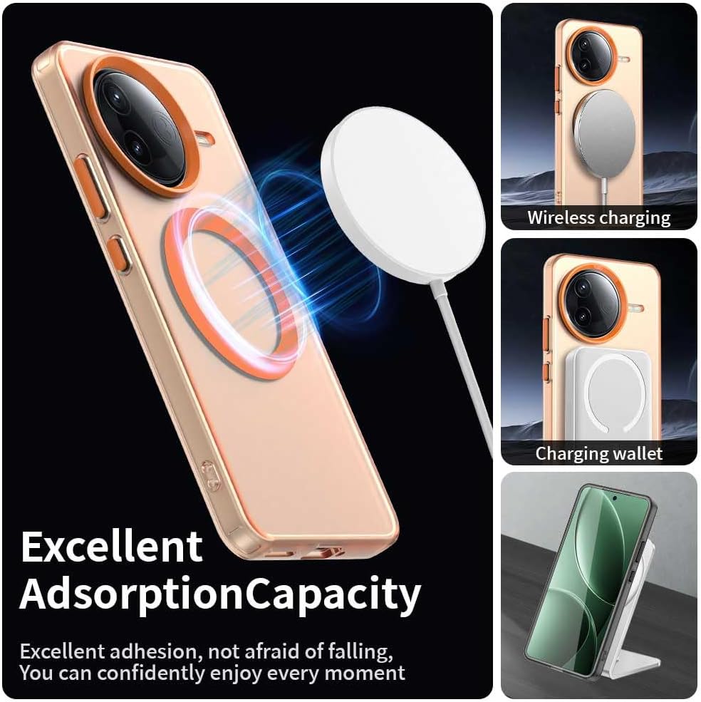 iTape TPU magnetic candy color mobile phone case for Xiaomi Redmi K80, supports wireless charging, four-corner airbag protection, military anti-fall mobile phone case Purple
