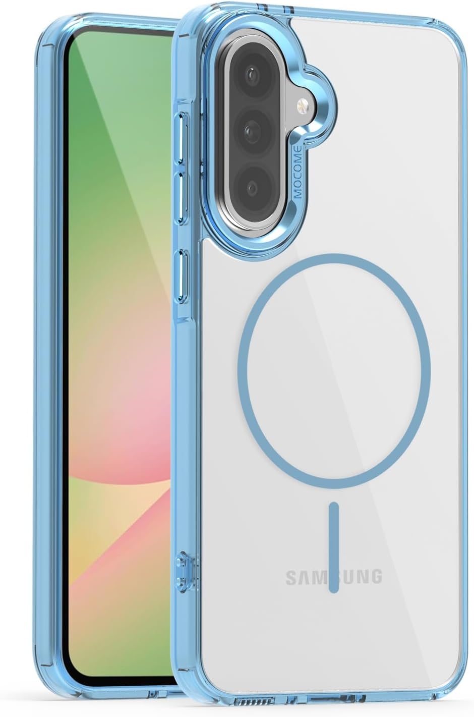 iTape Magnetic transparent phone case for Samsung Galaxy A36, supports wireless charging, military-grade drop-proof, compatible with Samsung Galaxy A36 Car magnetic bracket