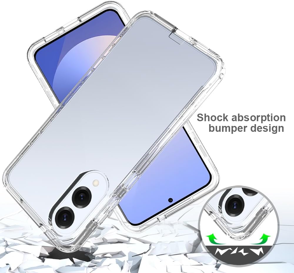 iTape 360° transparent silicone protective case for Samsung Galaxy S25 Edge, two-in-one mobile phone case to protect the screen, transparent protective mobile phone case