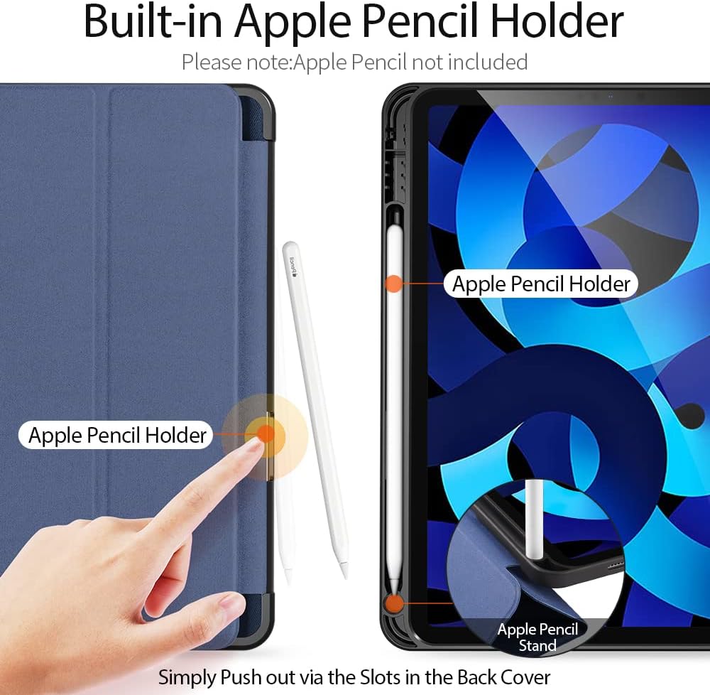 Magnetic Case for iPad Air 13-inch(2025）（2024） - [Built-in Pen Holder] Multi-angle Viewing Hard Shell Smart Stand Case, Auto Sleep\/Wake
